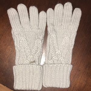 Calvin Klein Cable Knit Gray Gloves